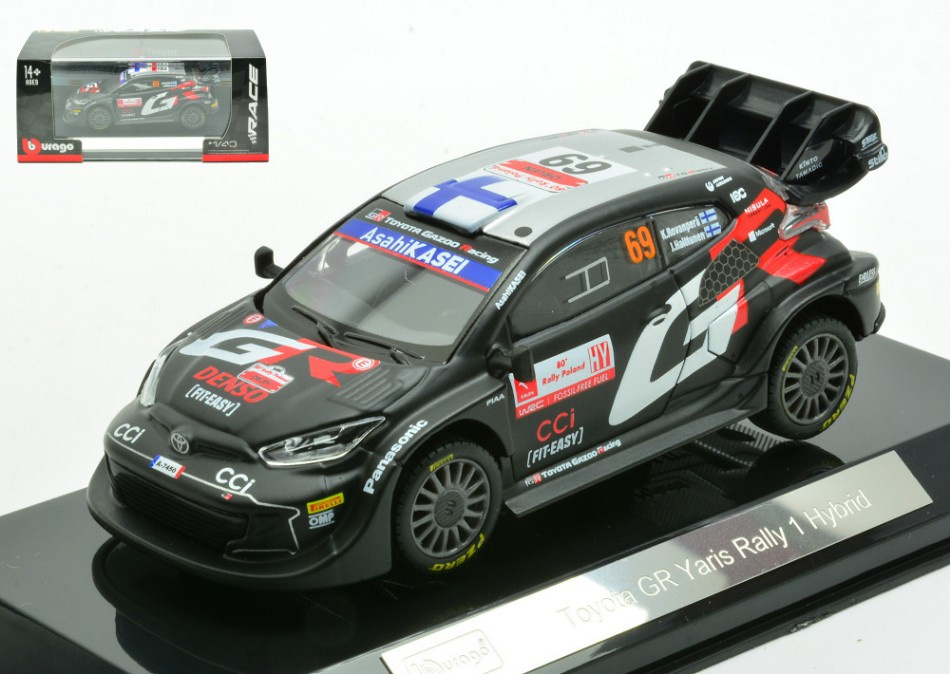 Miniature 1/43 Toyota GR Yaris Rally #69 K.Rovanpera – Europe Rally 2023, IXO