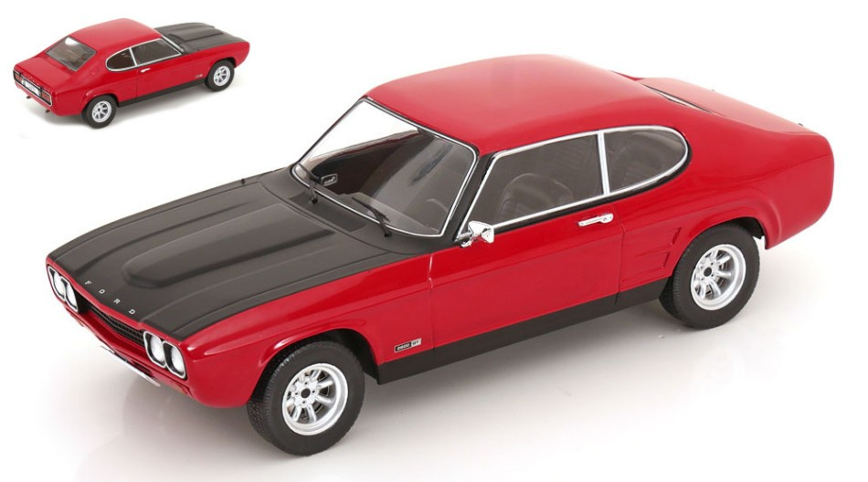 Ford Granada Mk I 1975 – Rouge Métallisé Foncé / Noir Mat – ModelCarGroup – Échelle 1/18
