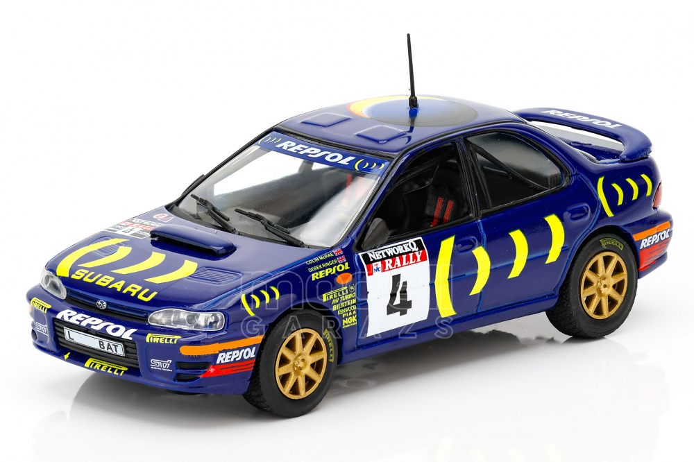 Subaru Rally N4 Subaru Impreza n.4 RAC rally 1995 C. McRae - D. Ringer - Újságos modellek
